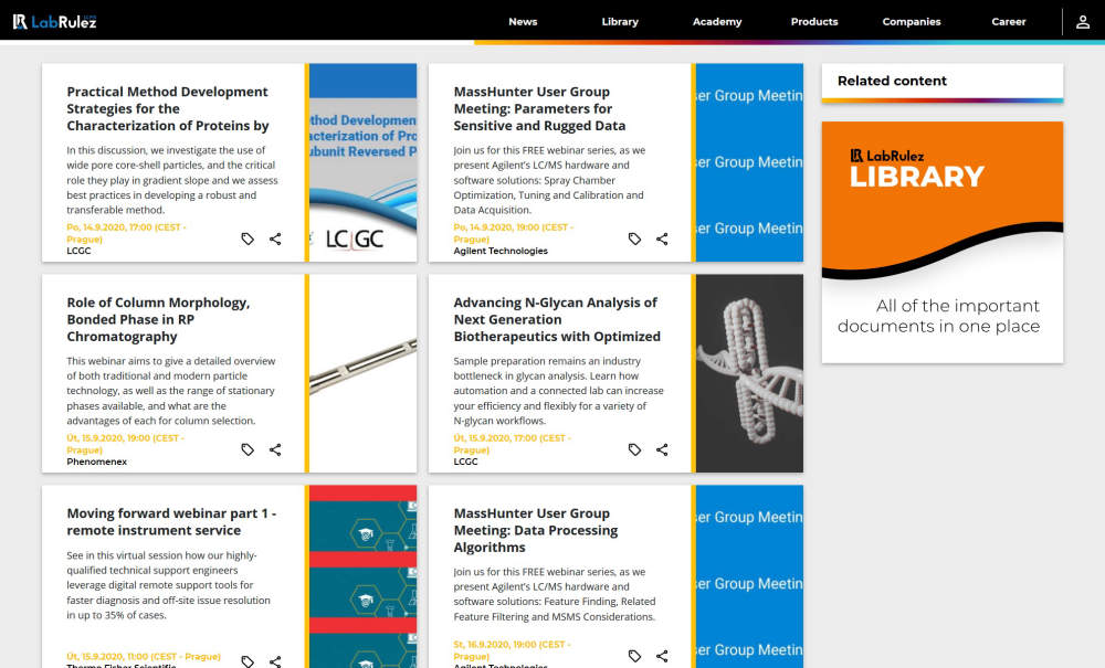 LC and LCMS webinars - Week 38