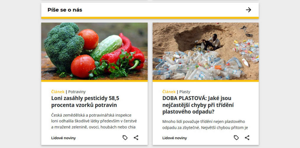 NOVÁ funkce v sekci společnosti - PÍŠE SE O NÁS!