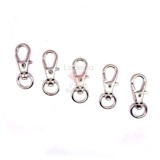 Fecho Mosquetao Metal Zamak 32Mm 100Pc 074 - Niquel 074
