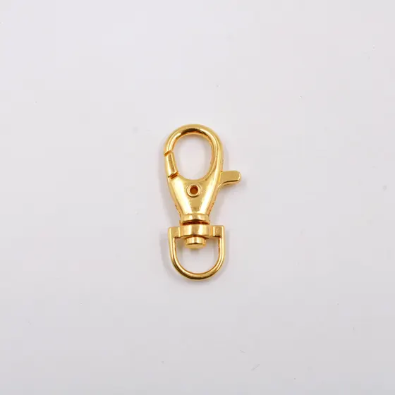 Fecho Mosquetao Base Arredondada 36Mm Em Zamak (100 Pc) 073 - Dourado 073
