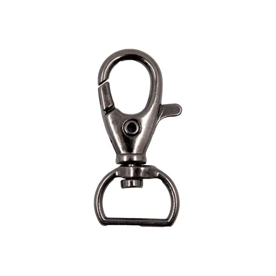 Fecho Mosquetao Base Reta 38Mm Em Zamak (10 Pc) - Grafite