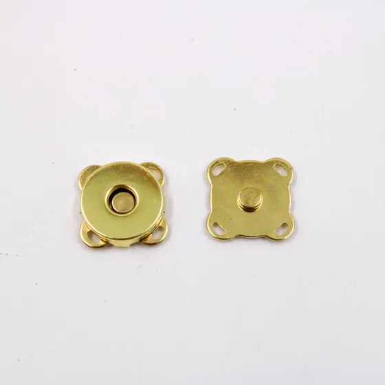 Fecho Magnetico Para Bolsa 14Mm Em Ferro Com 20 Pares Dourado