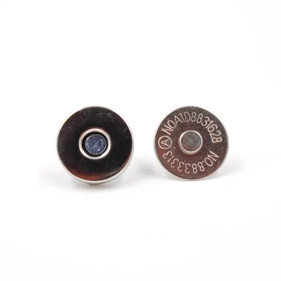 Fecho Redondo Magnetico Para Bolsa 14Mm Em Ferro Com 20 Pares