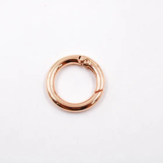 Argola Mosquetao 25Mm Em Zamac (5 Pc) - Dourado
