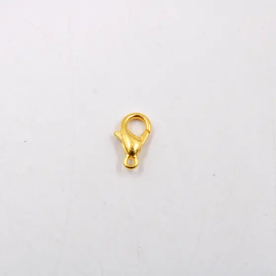 Fecho Lagosta 10Mm Em Zamak (25 Pc) - Dourado