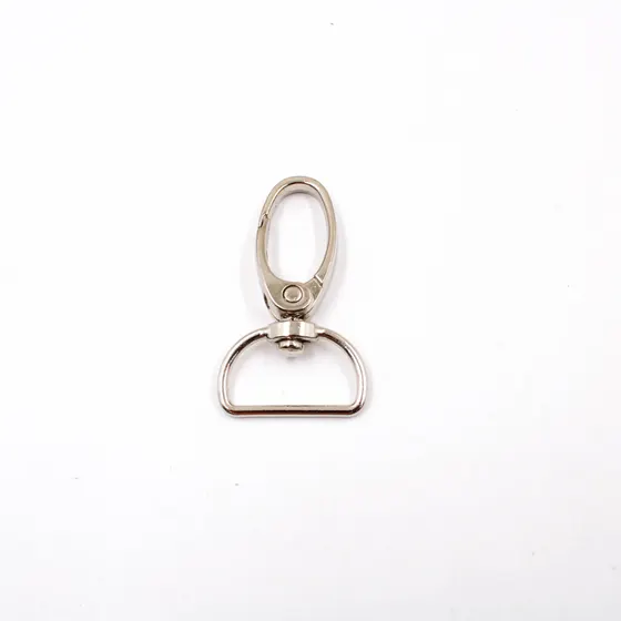 Fecho Mosquetao Base Arredondada 42Mm Em Zamac (10 Pc) - Niquel