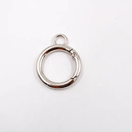 Argola Mosquetao Articulada 27Mm Em Zamac (2 Pc) - Niquel