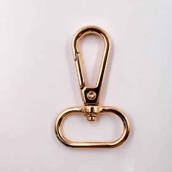 Fecho Mosquetao Base Arredondada 16X50Mm Em Zamak (2 Pc) - Dourado