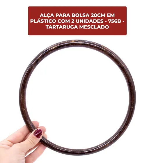 Alca Para Bolsa 20Cm Em Plastico Com 2 Unidades