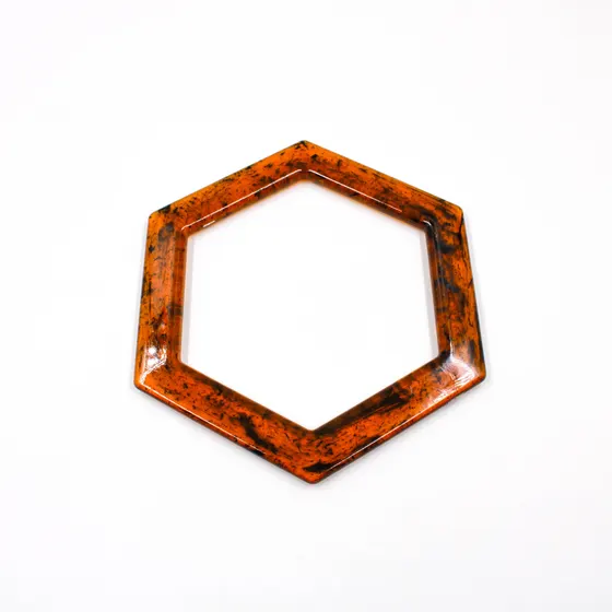 Alca Para Bolsa Hexagonal 15Cm Em Plastico Com 2 Unidades