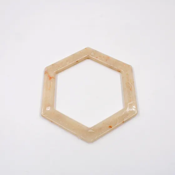 Alca Para Bolsa Hexagonal 15Cm Em Plastico Com 2 Unidades