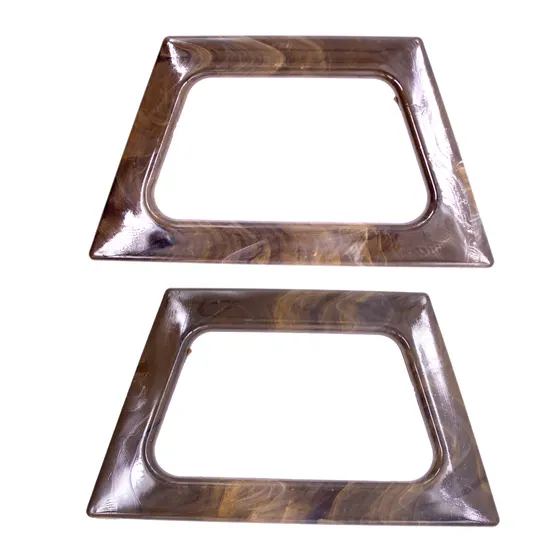 Alca Para Bolsa Trapezio 16Cm Em Plastico Com 2 Unidades