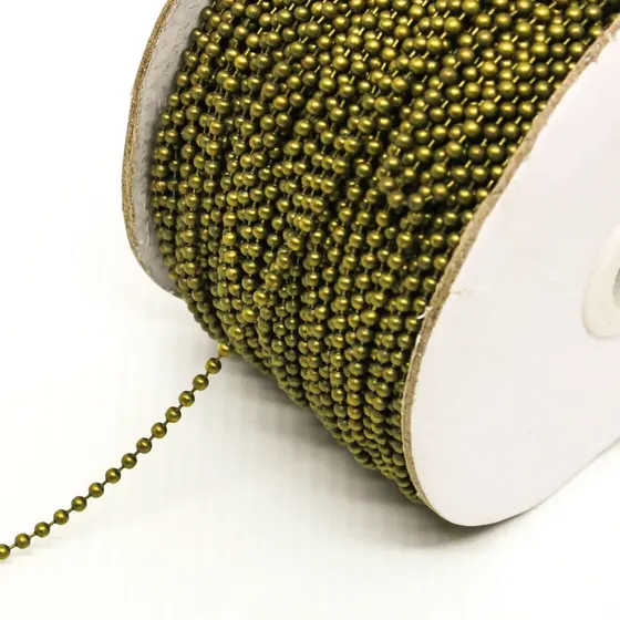 Corrente Bolinha 2.4Mm Em Ferro Com 100 Metros 075 - Ouro Velho