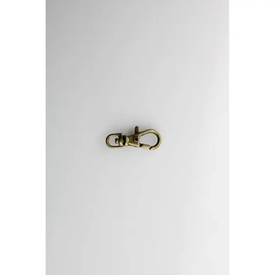 Fecho Mosquetao Base Arredondada 30Mm Em Zamak (100 Pc) 075 - Ouro Velho
