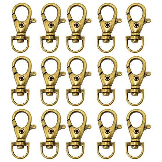 Fecho Mosquetao 38Mm Em Zamak (100 Pc) 075 - Ouro Velho