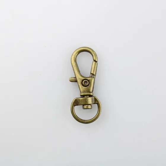 Fecho Mosquetao Base Arredondada 32Mm Em Zamak (100 Pc) 075 - Ouro Velho