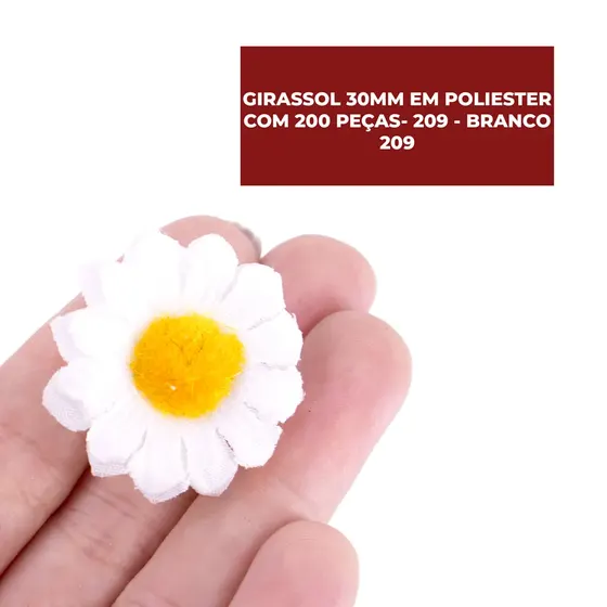 Girassol 30Mm Em Poliester Com 200 Pecas