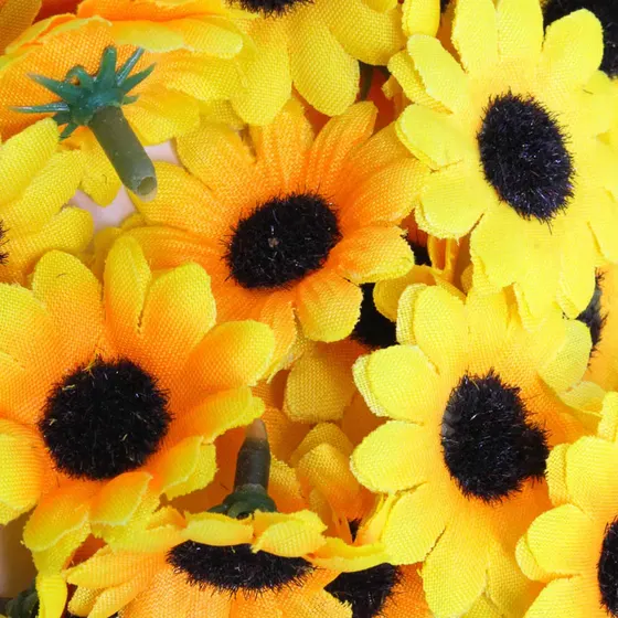 Girassol 30Mm Em Poliester Com 200 Pecas - Amarelo