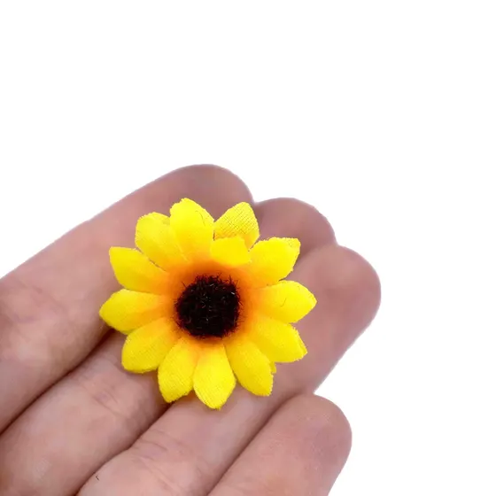 Girassol 30Mm Em Poliester Com 200 Pecas - Amarelo