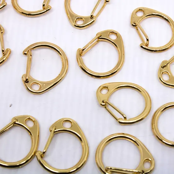 Fecho Mosquetao Peixe 28X21Mm Em Zamak (20 Pc) 073 - Dourado 073