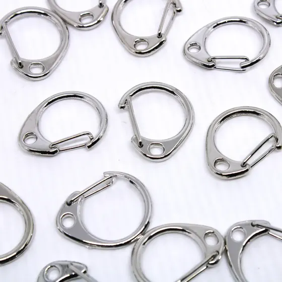 Fecho Mosquetao Peixe 28X21Mm Em Zamak (20 Pc) 074 - Niquel 074
