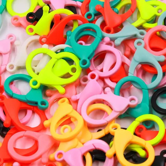 Fecho Lagosta Fosco 25X35Mm Em Plastico (200 Pc)