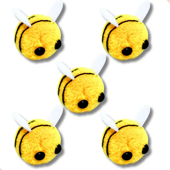 Pompom Abelha 25Mm Em Poliester Com 50 Pecas 203 - Amarelo Z3