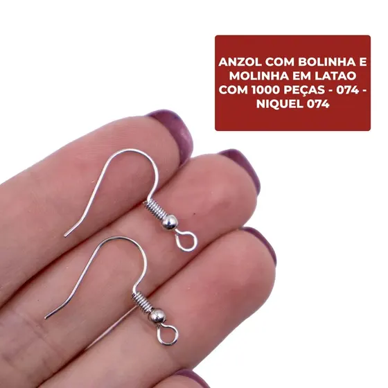 Anzol Com Bolinha E Molinha Em Latao Com 1000 Pecas