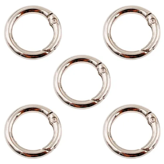 Argola Mosquetao Articulada 25Mm Em Zamac (50 Pc)