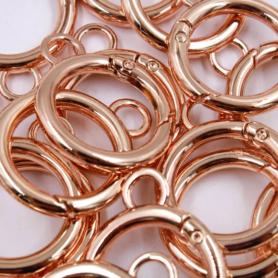 Argola Mosquetao Articulada 27Mm Em Zamac (20 Pc)