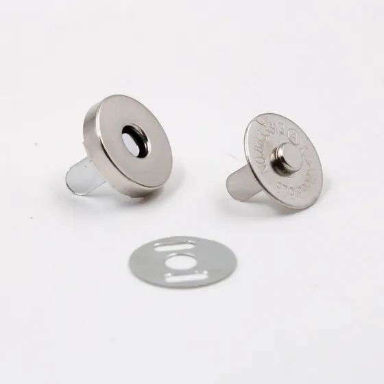 Fecho Redondo Magnetico Para Bolsa 14Mm Em Ferro Com 200 Pares