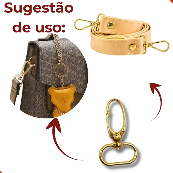 Fecho Mosquetao Base Arredondada 45X25Mm Em Zamac (50 Pc)