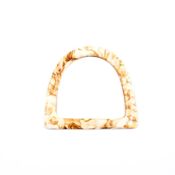 Alca Para Bolsa Meia Lua 11Cm Em Resina Com 2 Unidades