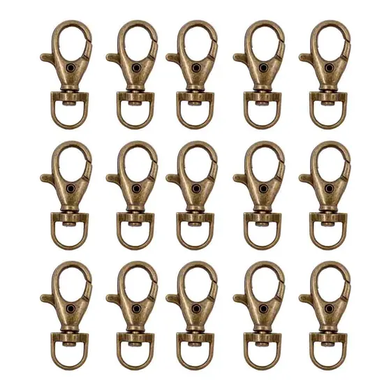 Fecho Mosquetao 38Mm Em Zamac (100 Pc) - Ouro Velho