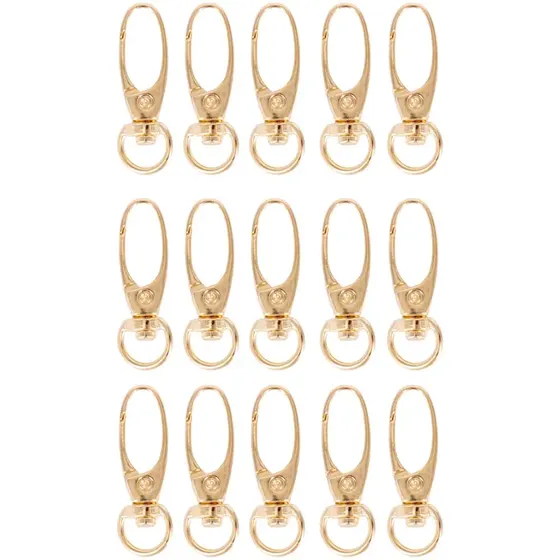 Fecho Mosquetao Base Redonda 42Mm Em Zamac (100 Pc) - Dourado