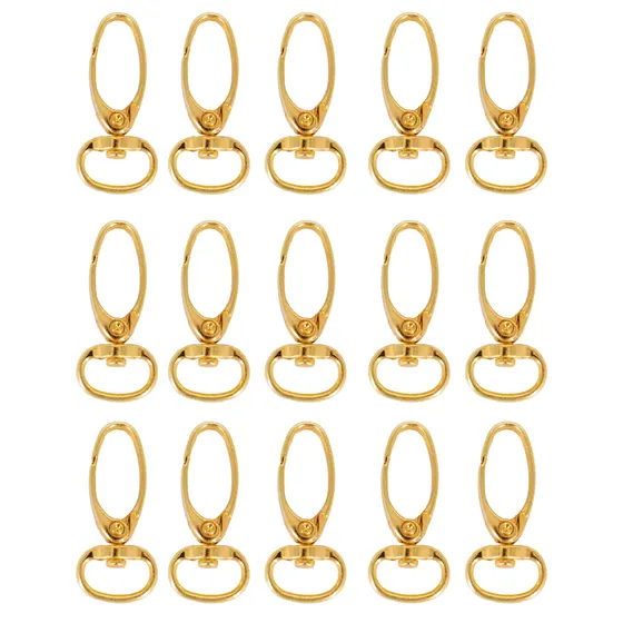 Fecho Mosquetao Base Redonda 42Mm Em Zamac (100 Pc) - Dourado