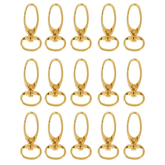 Fecho Mosquetao Base Redonda 42Mm Em Zamac (100 Pc) - Dourado