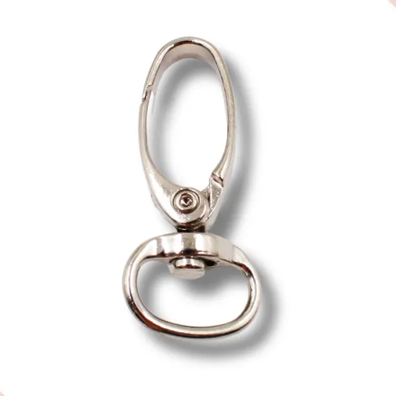 Fecho Mosquetao Base Redonda 42Mm Em Zamac (100 Pc) - Niquel