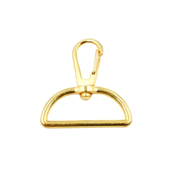 Fecho Mosquetao Base Reta 42Mm Em Zamac (100 Pc) - Dourado