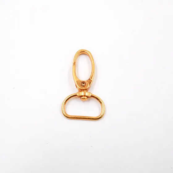 Fecho Mosquetao Base Arredondada 42Mm Em Zamac (100 Pc) - Dourado