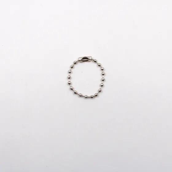 Corrente De Bolinha 2.4Mm Com Fecho Canoa Em Ferro 08Cm Com 500 Pecas - Niquel