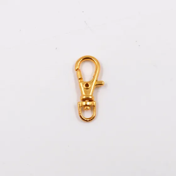 Fecho Mosquetao Base Arredondada 23Mm Em Zamak (100 Pc) - Dourado