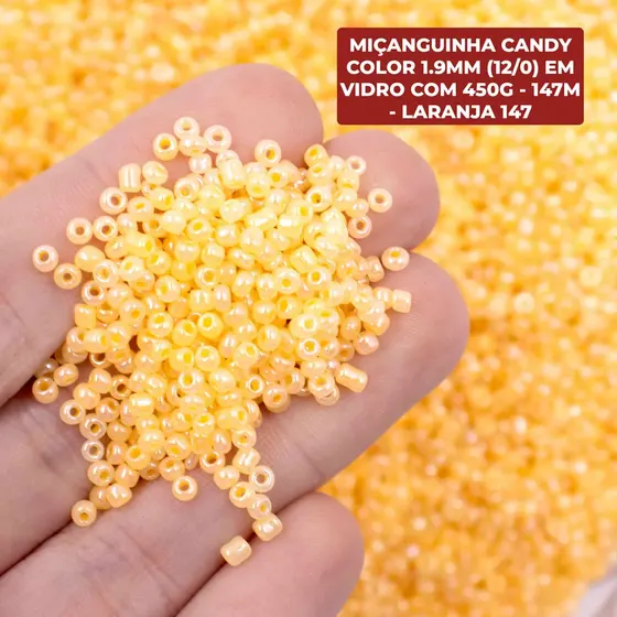 Micanguinha Candy Color 1.9Mm (12/0) Em Vidro Com 450G