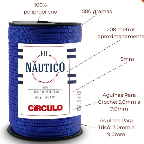 Fio Circulo Nautico 208M Com 500G - Azul 2829