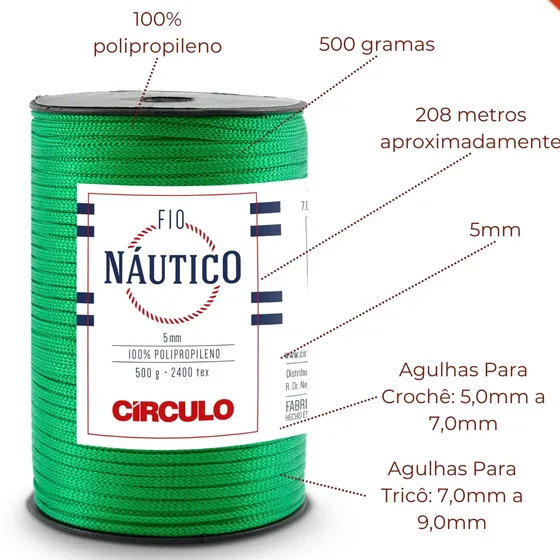 Fio Circulo Nautico 208M Com 500G - Bandeira 5767