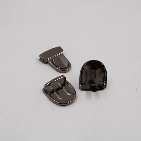 Fecho Para Bolsa Tic Tac 37X30Mm Em Ferro (12 Pc) - Grafite