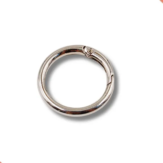 Argola Mosquetao 32Mm Em Zamac (25 Pc) - Niquel