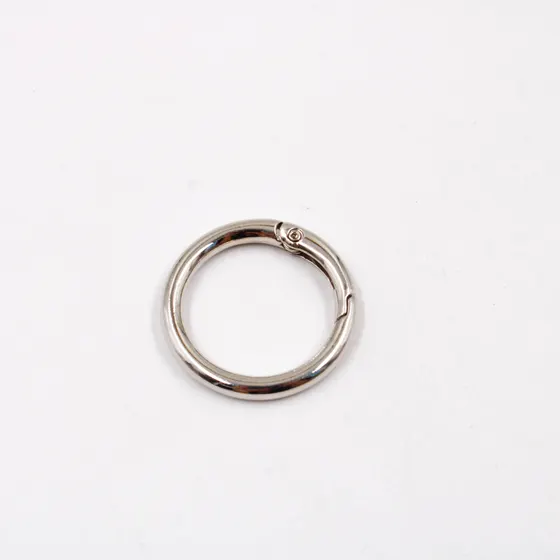 Argola Mosquetao 32Mm Em Zamac (25 Pc) - Niquel