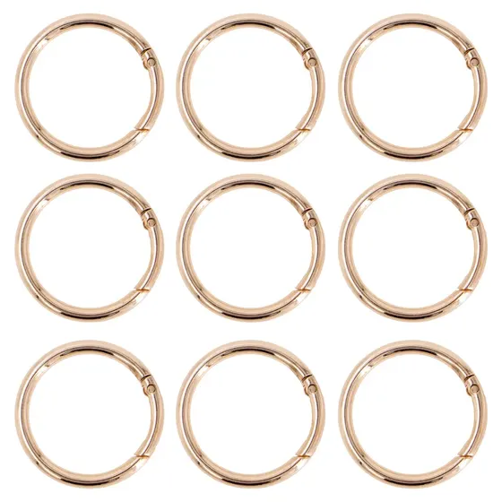 Argola Mosquetao Articulada 48Mm Em Zamac (25 Pc) - Dourado