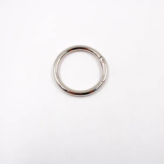 Argola Mosquetao Articulada 48Mm Em Zamac (25 Pc) - Niquel